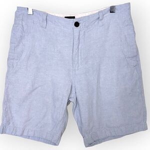 J Crew Shorts Womens 32W Linen Blue Bermuda Preppy Sky Blue Gramercy Classicore‎